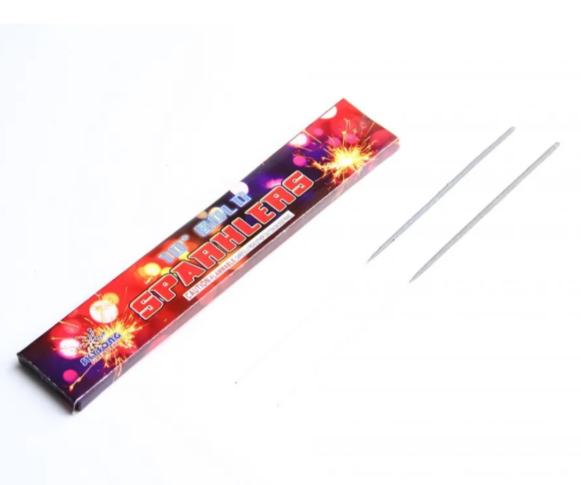 Sparklers - Gold 10” - 12 6 pks